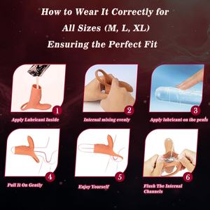 Penisringvibrator voor mannen 10X erotisch seksspeeltje met massage en zakje met 2 ml glijmiddel voor Casais <span class=keywords><strong>China</strong></span> - Product Image 6