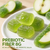 Gommes de fibres prébiotiques 8g OEM ODM Marque privée Vente en gros Haute qualité Inuline Complexe de vitamines B 60 pièces pour la santé intestinale