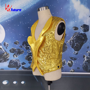 Nuevo Traje de Escenario Masculino Estilo Chino con LED, Túnica Larga para Cantante, Festival EDM, <span class=keywords><strong>Concierto</strong></span>, Club Nocturno, Actuación de Baile - Product Image 3