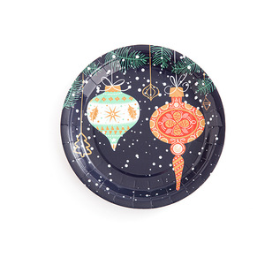 Hot Selling Party Disposable Plate 7 Inch 9 Inch Christmas Design Tableware Paper Plates - Product Image 3