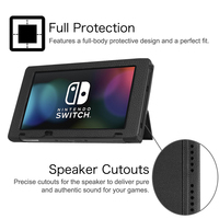 Étui en cuir à rabat pour Nintendo Switch avec protection pliable bidirectionnelle. Protecteur de poignée en cuir PU personnalisé