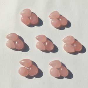 Collier pendentif en quartz rose naturel en gros, pierre de cristal de guérison, breloques pour la fabrication de bijoux, accessoires de bricolage, prix d'usine - Product Image 4