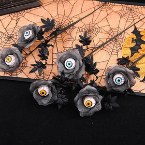 Nuevo Ramo de Hojas de Arce con Ojos Terroríficos para Halloween, Decoración para el Hogar con Atmósfera Horrible - Product Image 3