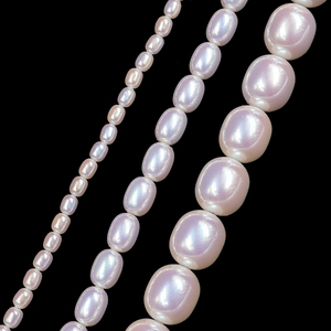 En stock Perles de verre ovales style perle, nacré rêveur, nuances multicolores, couleurs fantômes, lueur aurora, art - Product Image 2