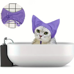 Gorro de Baño <span class=keywords><strong>para</strong></span> Gatos de Tela Oxford Impermeable y Colorida, Ocho Colores Disponibles, Protege las Orejas y Evita la Entrada de Agua, Umico - Product Image 6