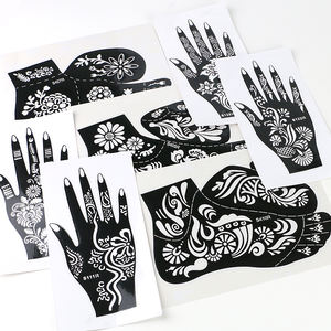 Hand Tribal Tattoo Stencil for Temporary Henna Tattoos for Men and Women for Body Art Parties Made from Paper by Manufacturers