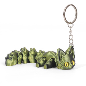 Nouvelles figurines de renard imprimées en 3D avec porte-clés, queue mobile, ornement, décoration de sac à dos, pendentif, miniatures de table pour la maison - Product Image 6