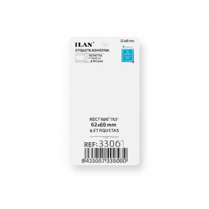 Etichette Adesive Rettangolari 32x69 mm, 6 Etichette per Foglio, 6 Fogli - Product Image 1