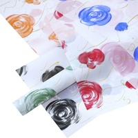 Papier d'emballage pour fleurs imperméable, peinture à l'encre, emballage cadeau pour fleurs, emballage de bouquet, style coréen, cadeau personnalisé pour fleuriste