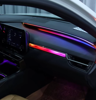 Kit d'accessoires d'éclairage LED intérieur pour Lexus RX 2023-2026, style cristal dynamique, éclairage d'ambiance, panneau de garniture, amélioration de l'éclairage