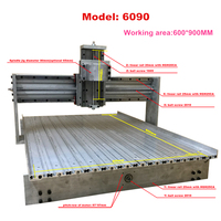 Cadre de routeur CNC 6090 avec guidage linéaire, rail linéaire, graveur/machine de gravure, perçage et fraisage