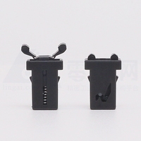 Loquet de panneau de compartiment de rangement de porte de voiture en plastique noir, interrupteur poussoir intérieur, accessoire de fixation pour véhicule