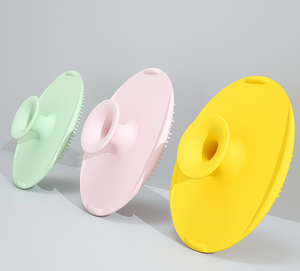 Cepillo de champú <span class=keywords><strong>para</strong></span> bebés <span class=keywords><strong>para</strong></span> eliminar la suciedad <span class=keywords><strong>del</strong></span> <span class=keywords><strong>cabello</strong></span> artefactos Cepillo de champú de gel de sílice <span class=keywords><strong>para</strong></span> bebés <span class=keywords><strong>para</strong></span> eliminar la grasa fetal cepillo suministros de baño - Product Image 3