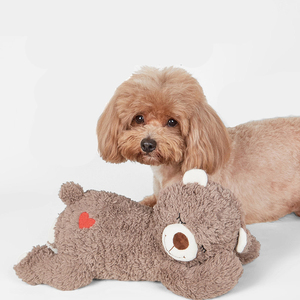 Peluche pour chien avec son <span class=keywords><strong>de</strong></span> <span class=keywords><strong>battement</strong></span> <span class=keywords><strong>de</strong></span> cœur, coussin apaisant, jouet anti-morsure pour le sommeil et le grincement des dents - Product Image 6