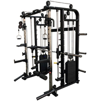 Machine Smith multifonctionnelle la plus vendue pour l'entraînement de force, avec pile de poids 80kg*2, tube en acier Q235 et système de câble croisé