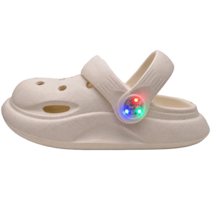 Colorful PVC LED Button Shoes <strong>Light</strong> for Kids Clogs Waterproof with Switch and Shoe Decoration Accessories - Product Image 3