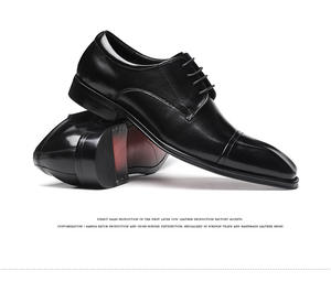 Scarpe da lavoro da <span class=keywords><strong>uomo</strong></span> in vera pelle con lacci da ufficio formali Casual scarpe eleganti <span class=keywords><strong>Oxford</strong></span> scarpe da sposa mocassini a punta - Product Image 3