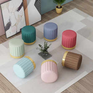 <span class=keywords><strong>Taburete</strong></span> Otomano Moderno de Terciopelo para Hogar, Cocina, Sala de Estar, Comedor, Dormitorio, Hotel, Apartamento, con <span class=keywords><strong>Banda</strong></span> Metálica y Función de Almacenamiento de Madera para Villas - Product Image 2