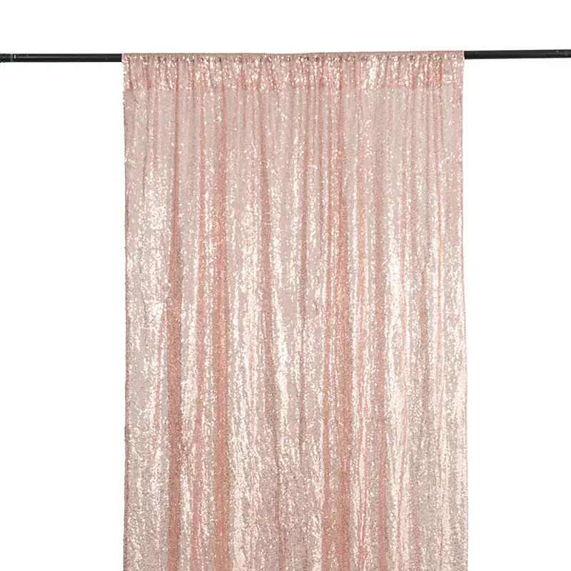 Factory wholesale hotel wedding banquet scene background curtain silver rose gold embroidered cloth, customized sequin curtain.