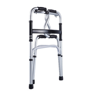Aluminum Alloy Walking Aid With <b>Wheels</b> Height Adjustable Lightweight Foldable For Mobility Assistance - Product Image 3