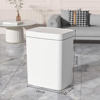 Poubelle intelligente automatique à capteur de grande capacité 15L en plastique pour cuisine, maison, bureau - Poubelle à déchets alimentée par batterie