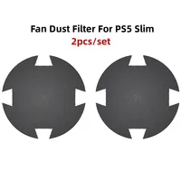 2/4Pcs Filtre à poussière pour ventilateur pour p5 Respirant Ventilation Dustproof Mesh Case Cover avec brosse de nettoyage pour PS5 Slim Game Console