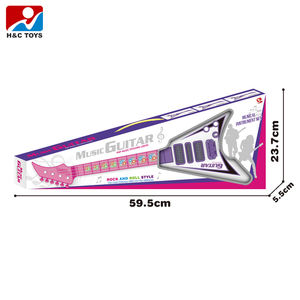 La <span class=keywords><strong>chitarra</strong></span> <span class=keywords><strong>rock</strong></span> più popolare impara a giocare con i giocattoli giocattolo per <span class=keywords><strong>chitarra</strong></span> con strumento leggero musicale elettrico per bambini in plastica - Product Image 5