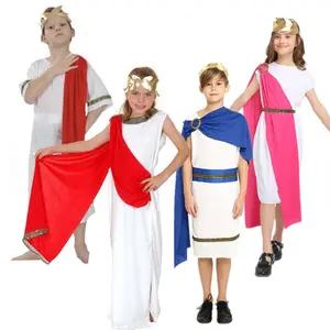 Halloween Purim Party Mardi Gras Fancy Dress Kids Child Grecian Egyptian Toga Costume AGHC-005