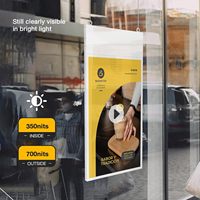 Multifonction FHD Ultra-mince avec système intelligent Android 700nits Double haute luminosité Fenêtre faisant face à la signalisation numérique intérieure