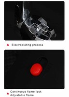 Nouveau produit GF-912 vente en gros survie randonnée métal rechargeable butane lampe torche briquets pour l'extérieur avec lumière led