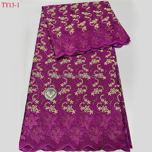 TY13 Dernier tissu de dentelle <span class=keywords><strong>suisse</strong></span> <span class=keywords><strong>suisse</strong></span> 2025 Lacets africains brodés de haute qualité pour robes de mariée 5 Yards - Product Image 2