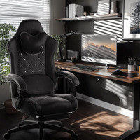 Chaise de jeu ergonomique avec réglage en hauteur, appui-tête en mousse moulée haute densité, soutien lombaire, tissu respirant, logo personnalisé, couleur au choix