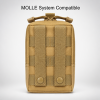 Sac de taille tactique Molle, sac de randonnée en plein air, pochette pour téléphone, accessoire EDC, sac utilitaire, sac en nylon imperméable
