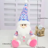 Vente en gros usine : Boîte à bonbons décorative de Noël, figurine Père Noël et Élan, pour décorations d'ambiance de Noël, bleu poudré nordique