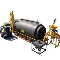 Réacteur de recyclage par pyrolyse et cracking en batch pour pneus usagés, plastique et boues pétrolières, mini 1-50t, à faible coût, haute rentabilité et rendement élevé en huile