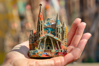 Vente promotionnelle Aimant de réfrigérateur en résine 3D personnalisé populaire de Barcelone et aimant de réfrigérateur Souvenir touristique