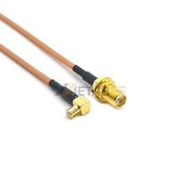Câble coaxial RG316 SMA femelle vers MCX mâle à angle droit de 15 cm