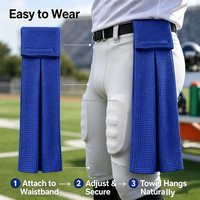Serviette de séchage pour les mains en microfibre gaufrée avec velcro, serviette de football en microfibre premium