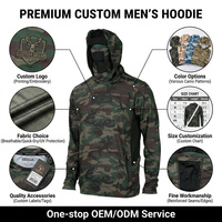 Hoodie Kamuflase Pancing Outdoor Khusus Pria Lengan Panjang Bernapas Menyerap Keringat Bordir Cepat Kering Perlindungan UV Sporty