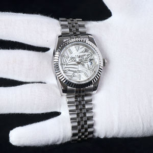 Montre mécanique personnalisée MINUTETIME NH35, mouvement automatique, cadran à motif de feuilles de luxe, montre étanche pour homme - Product Image 1