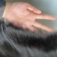 Topper de Cabello Humano Liso con Línea de Cabello Pre-Desplumada, Cierre Frontal de Encaje Suizo HD Ultrafino, Pieza de Cabello Natural Invisible