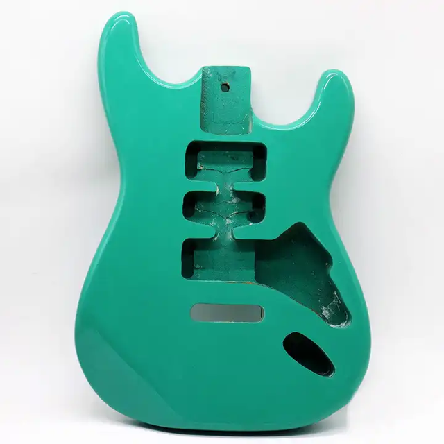 Custom Green Glossy Basswood Guitar Body Barrel Finished ST Guitar Body for Electric Guitar Parts