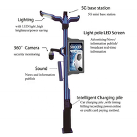 Pantalla LED para Poste, Impermeable, a Todo Color, Señalización Digital 4G para Farolas, Aceras, Centro de Ciudad, Exterior, P2.5