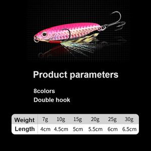 7g à 30g coulée de métal jigging bassbait eau salée gabarit leurre de pêche appâts artificiels pêche à la traîne <span class=keywords><strong>Action</strong></span> pêche gabarit cuillères - Product Image 6