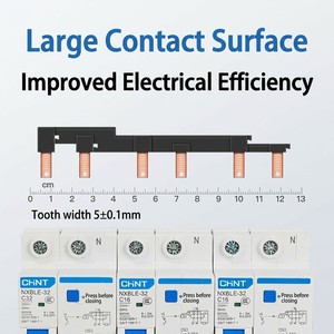 Connecteur électrique 1PLE RCBO Comb Busbar 63A de type broche en cuivre étamé pour disjoncteur 1P+N DPNLE, norme CE ISO 100A - Product Image 4