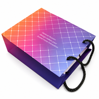 Sac en papier mat écologique avec effet d'illusion optique, lamination, effet visuel 3D, ensemble cosmétique de luxe avant-gardiste, kit de soins de la peau