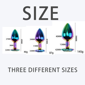 أمازون تبيع ألعاب جنسية للنساء والرجال مع سدادات شرجية معدنية ملونة وسدادات شرجية معدنية من حجر الراين على شكل قلب - Product Image 3
