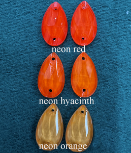 คริสตัลเย็บติดคุณภาพดี สีชมพูนีออน สีเหลืองนีออน สำหรับตกแต่งชุด - Product Image 6