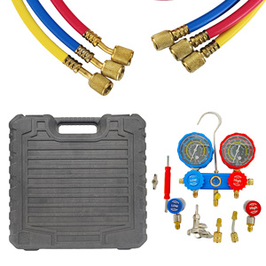 Automobile Air Conditioner Fluorine <b>Quick</b> <b>Connector</b> High/Low Pressure Refrigerant Bottle Opener Tube Pressure Gauge Tool Box - Product Image 4