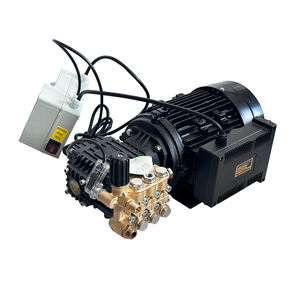 مضخة مياه ثلاثية المكونة تعمل بالكهرباء للأغراض الصناعية مزودة ببخاخ تشغيل وإيقاف أوتوماتيكي بقوة 3 كيلو وات 2200 رطل لكل بوصة 150 بار لضغط عالٍ في عملية التنظيف - Product Image 1